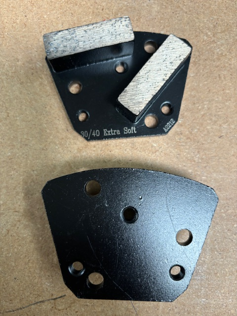 60/80 Grit Double Bar Diamonds, Ex Soft Trapezoid Black 9-Ea