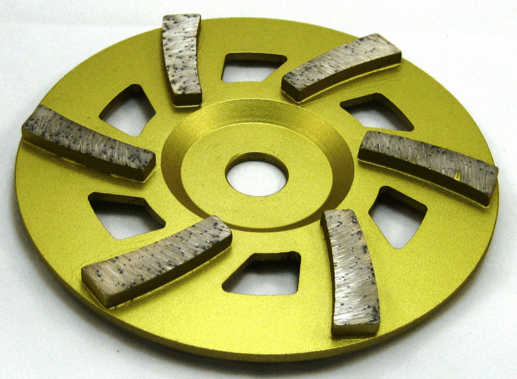 7" 18 Grit Tornado 6 Seg Cup Wheel - Bolt On - Yellow