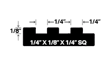 Notch Trowels 1/4" X 1/8" X 1/4" Sq #22 Trowel