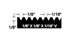 Notch Trowels 1/8" X 1/8" X 1/16" U #6 Trowel