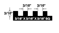Notch Trowels 3/16" X 3/16" X 3/16" Sq #10 Trowel