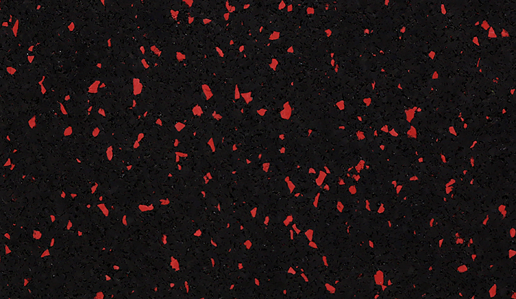 QT 8mm Fitness Flooring 23" X 23" FF05 Black Hole Sun