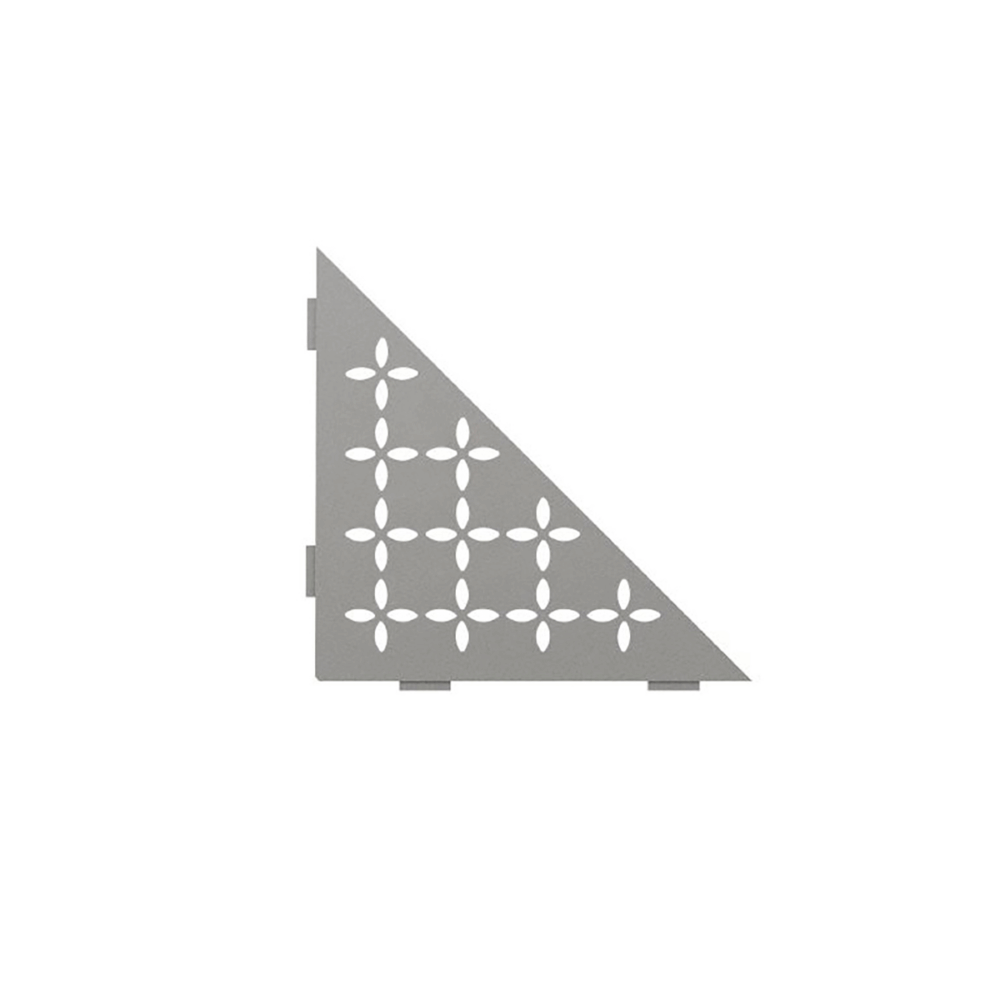 Shelf Triangular Corner Floral Stone Grey