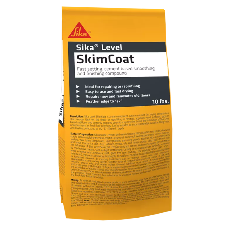Sika® Level SkimCoat Fast setting, cement based smoothing and finishing compound
