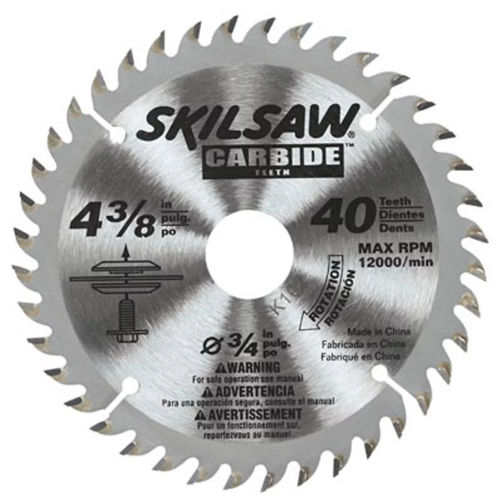 Skil 3600 Carbide Saw Blade For 4-3/8" X 40" Tooth